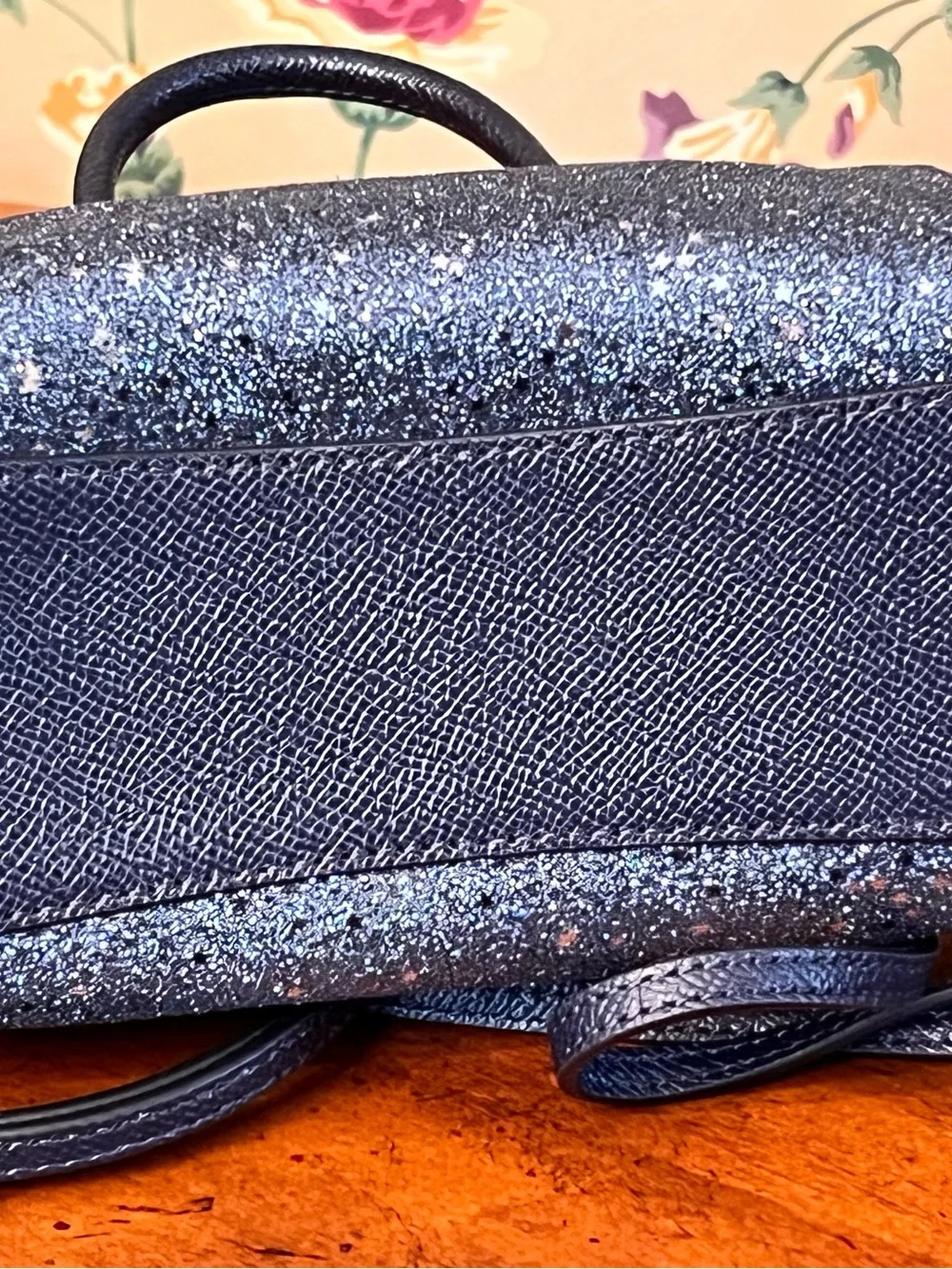 Coach Vintage Midnight Blue Star Glitter Bennett Micro Crossbody Handbag NWT